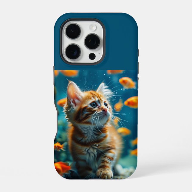 Funda para iPhone Cat and fish 16 Pro (Reverso )