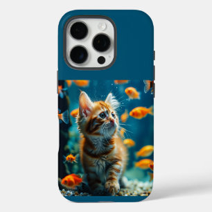 Funda para iPhone Cat and fish 16 Pro