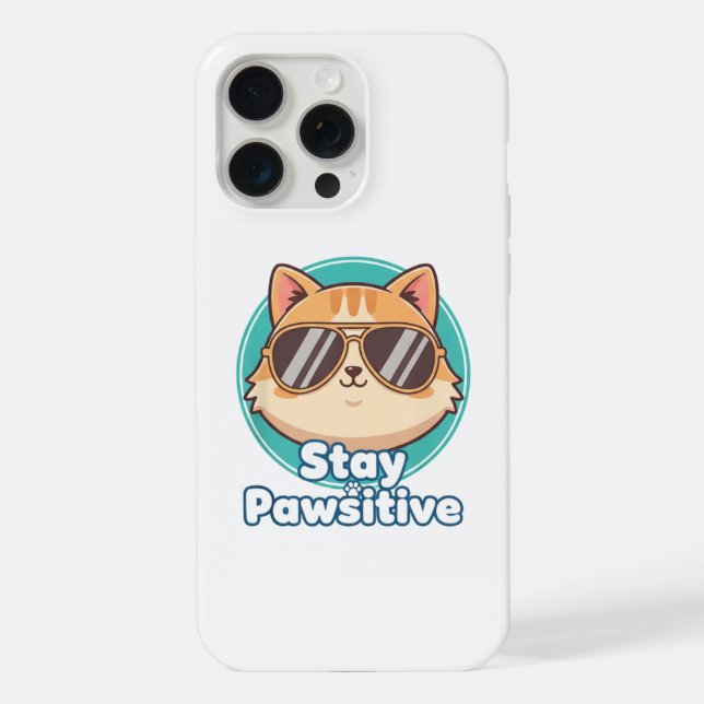 Funda Para iPhone Cat Aviator Sunglasses iPhone 15 pro max Case (Reverso )