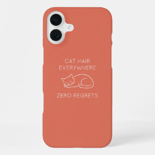 Funda Para iPhone 16 Plus Cat hair everywhere zero regrets