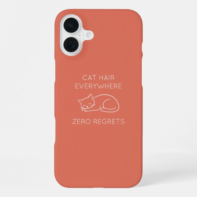 Funda Para iPhone Cat hair everywhere zero regrets (Reverso )