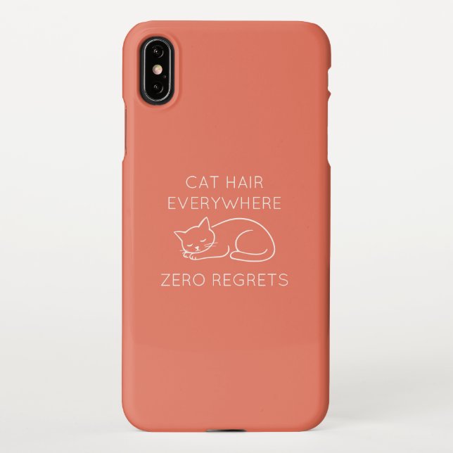 Funda Para iPhone Cat hair everywhere zero regrets (Reverso)