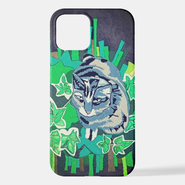Funda Para iPhone Cat in the garden (Reverso )