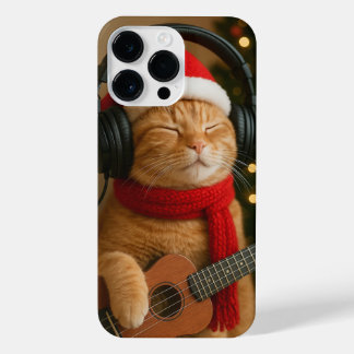 Funda Para iPhone 14 Pro Max Cat iPhone 14 Pro Max Case Playing Christmas Music