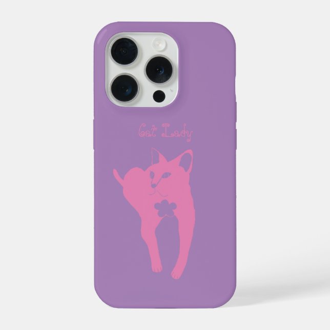 Funda Para iPhone Cat Lady iPhone Case (Reverso )