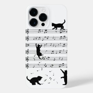 Funda Para iPhone 14 Pro Max Cat Lover Gracioso Pianista Lover