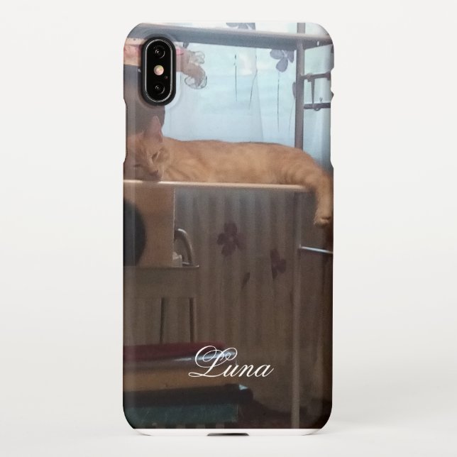 Funda Para iPhone Cat Photo Name Personalize IPhone XS Max Case (Reverso)