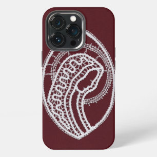 Funda Para iPhone 13 Pro Católica Santa Virgen María, encaje 