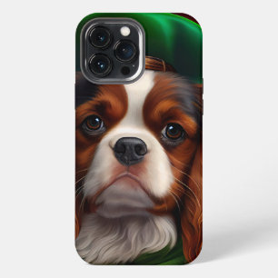 Funda Para iPhone 13 Pro Max Cavalier King Charles Spaniel en el Día de San Pat