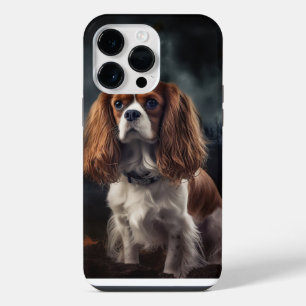 Funda Para iPhone 14 Pro Max Cavalier King Charles Spaniel Halloween Aterrador