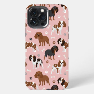 Funda Para iPhone 13 Pro Max Cavalier King Charles Spaniel Patas y Huesos
