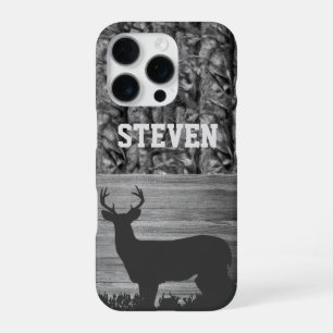 Funda Para iPhone 16 Pro Caza de Ciervos Camuflados Nombre Hombres Deportes