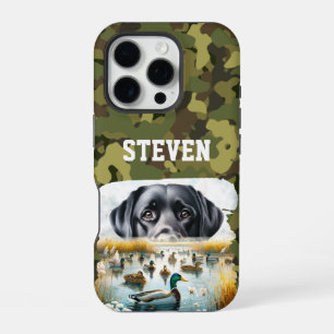 Funda Para iPhone 16 Pro Caza de patos Marsh Retreiver Perro Nombre genial