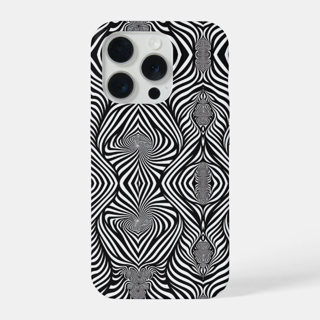 Funda Para iPhone Cebra Abstracto B&N (Reverso )