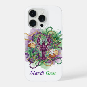 Celebración de Acuarela de Mardi Gras