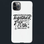 Funda Para iPhone 11Pro Max celebrating the 70th birthday<br><div class="desc">Decorative 70th special birthday with ornamental stars. Happy 70th birthday for celebrating the birthday of your loved ones for example your grandma,  grandpa,  father,  mother,  uncle or aunt. Happy 70th birthday gift idea.</div>