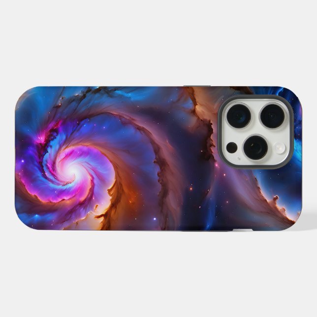 Funda Para iPhone "Celestio" - Nebulosa y galaxias (Reverso Horizontal)