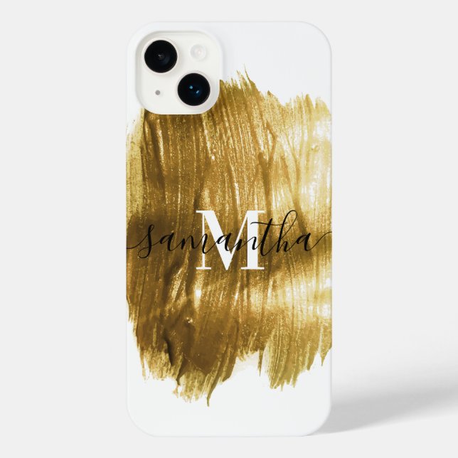 Funda Para iPhone Cepillo dorado (Reverso )