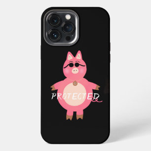 Funda Para iPhone 13 Pro Max Cerdito rosa divertido