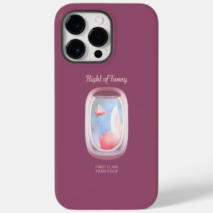 Funda Para iPhone 14 Pro Max Cerdos volando junto a la ventana del avión
