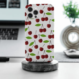 Cereza Roja, Patrón De Cerezas, Hojas, Fruta