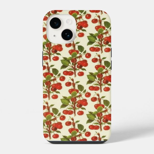 Funda Para iPhone Cerezas Vintage (Reverso )