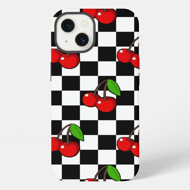 Funda Para iPhone Cerezo y cheque (Reverso )
