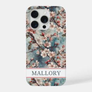 Cerezos Teal Sakura Estampado Monogramado