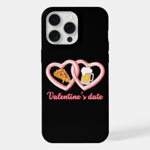 Cerveza de pizza para cita del Día de San Valentín