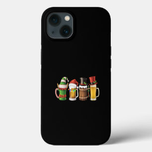 Cervezas Navideñas Feliz Bebiendo Cerveza Amante d