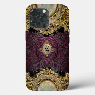 Funda Para iPhone 13 Pro Chalchadoriz Elegance Girly Monograma