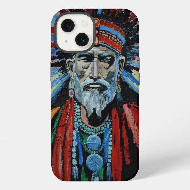 Funda Para iPhone chamán, brujo, protector, amuleto, abuelo (Reverso )