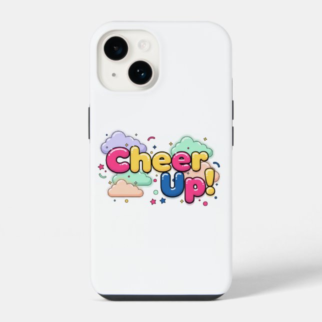 Funda Para iPhone Cheer Up Minimalist Phone Case (Reverso )