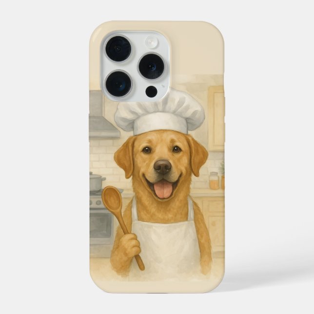 Funda Para iPhone Chef Labrador Retriever Cocina Divertida Casera (Reverso )