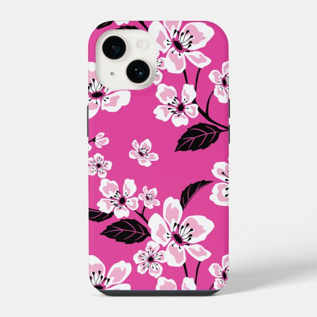 FUNDA PARA iPhone CHERRY BLOSSOM - SAKURA (ROSA) (Reverso )