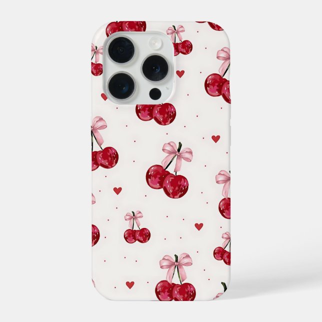 Funda Para iPhone Cherry Bow Phone Case (Reverso )