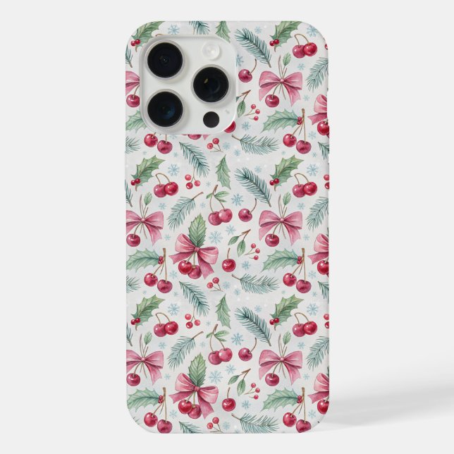 Funda Para iPhone Cherry Christmas (Reverso )