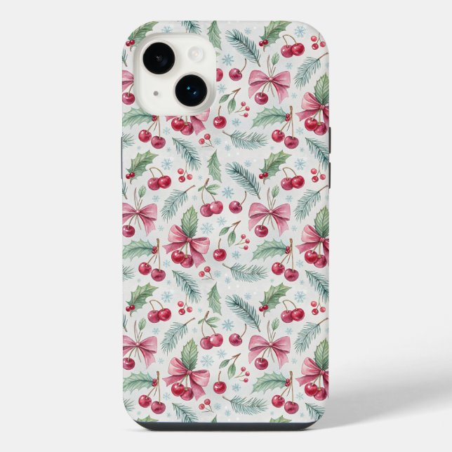 Funda Para iPhone Cherry Christmas (Reverso)