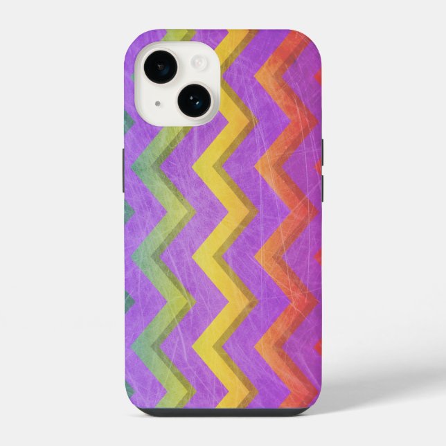 Funda Para iPhone Chevron Arcoíris de Shirley Taylor (Reverso )