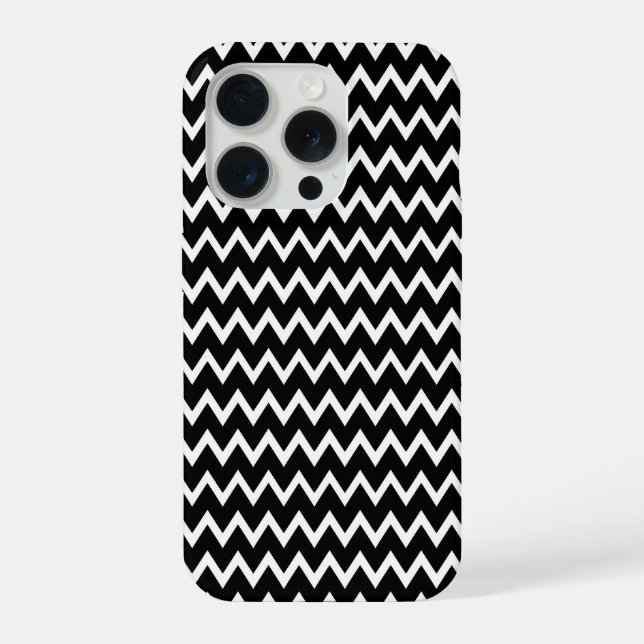 Funda Para iPhone Chevron Blanco Y Negro (Reverso )