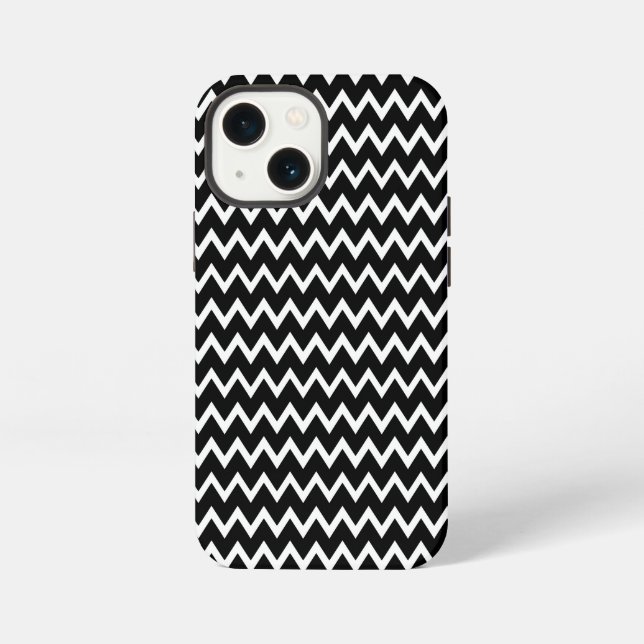 Funda Para iPhone Chevron Negro Y Blanco (Reverso )