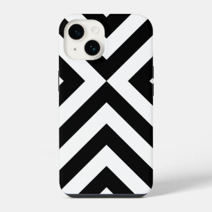 Funda Para iPhone 14 Chevrones en negro y blanco