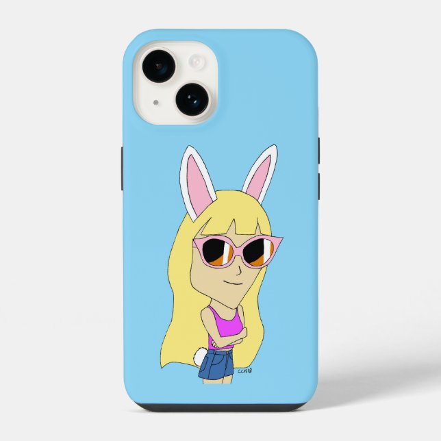 Funda Para iPhone chibi bunnygirl (Reverso )
