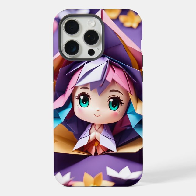 Funda Para iPhone Chibi en origami (Reverso )