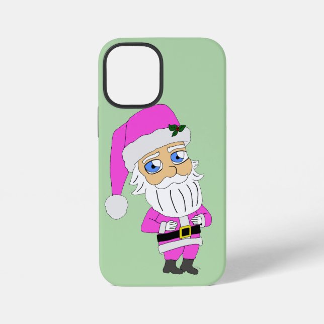 Funda Para iPhone Chibi Santa traje rosa (Reverso )