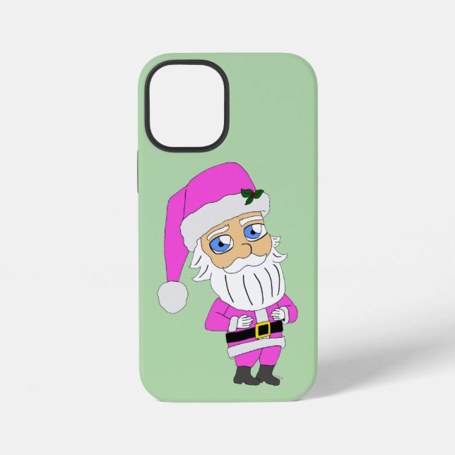 Funda Para iPhone Chibi Santa traje rosa (Reverso )