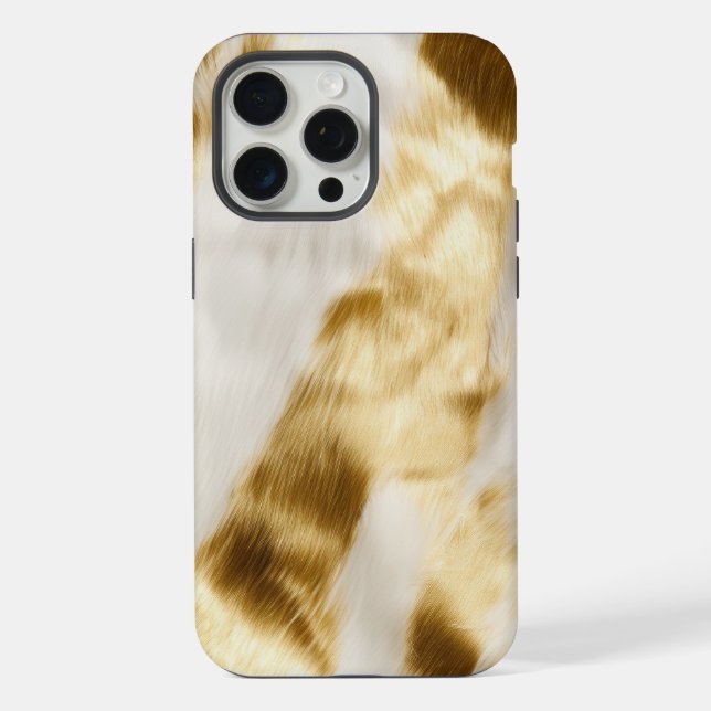 Funda Para iPhone Chic Glam Gold Blanco Piel Occidental  (Reverso )
