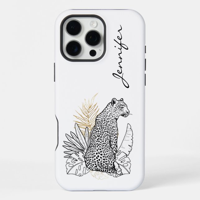 Funda Para iPhone Chic Modern Leopard iPhone  (Reverso )