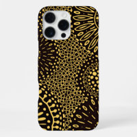 Chic Oro Negro Floral Étnico