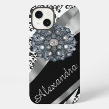 Chic personalizado femenino vintage damasco
